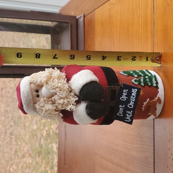 Santa's Mini Goody Jar, no peeking! πHomemade craft, 9" tall wit u lid on - Picture 6 of 6